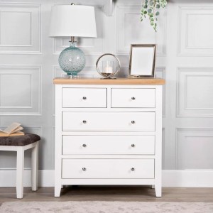 Piccadilly White Painted Furniture 2 Over 3 Drawer Chest Piccadilly White Painted Furniture 2 Over 3 Drawer Chest