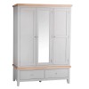 Piccadilly Grey Painted Furniture 3 Door Triple Wardrobe