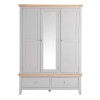 Piccadilly Grey Painted Furniture 3 Door Triple Wardrobe