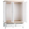 Piccadilly White Painted Furniture 3 Door Triple Wardrobe