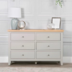 Piccadilly Grey Painted Furniture 6 Drawer Chest Piccadilly Grey Painted Furniture 6 Drawer Chest