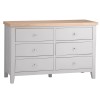 Piccadilly Grey Painted Furniture 6 Drawer Chest