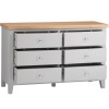 Piccadilly Grey Painted Furniture 6 Drawer Chest