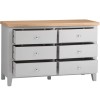 Piccadilly Grey Painted Furniture 6 Drawer Chest