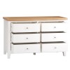 Piccadilly White Painted Furniture 6 Drawer Chest