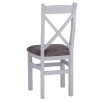 Piccadilly Grey Painted Furniture Cross Back Fabric Dining Chair