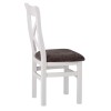 Piccadilly White Painted Furniture Cross Back Fabric Dining Chair