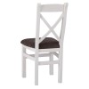 Piccadilly White Painted Furniture Cross Back Fabric Dining Chair