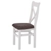 Piccadilly White Painted Furniture Cross Back Fabric Dining Chair