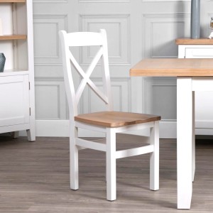 Piccadilly White Painted Furniture Cross Back Dining Chair