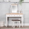 Piccadilly White Painted Furniture 3 Drawer Dressing Table