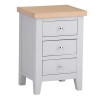 Piccadilly Grey Painted Furniture 3 Drawer Bedside Table