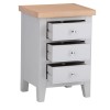 Piccadilly Grey Painted Furniture 3 Drawer Bedside Table
