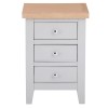 Piccadilly Grey Painted Furniture 3 Drawer Bedside Table