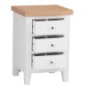 Piccadilly White Painted Furniture 3 Drawer Bedside Table