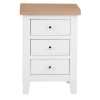 Piccadilly White Painted Furniture 3 Drawer Bedside Table