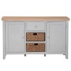 Piccadilly Grey Painted Furniture 2 Door Large Sideboard