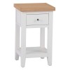 Piccadilly White Painted Furniture Lamp Table with Drawer