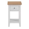 Piccadilly White Painted Furniture Lamp Table with Drawer