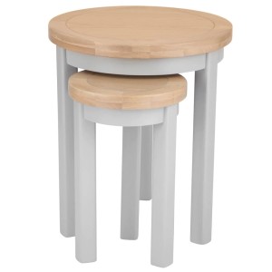 Piccadilly Grey Painted Furniture Round Nest of Tables Piccadilly Grey Painted Furniture Round Nest of Tables