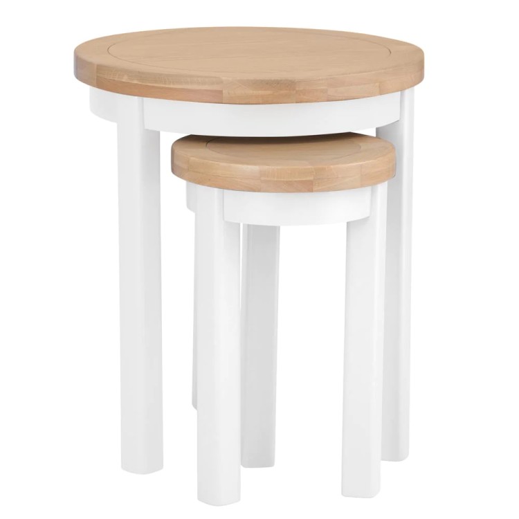 Piccadilly White Painted Furniture Round Nest of Tables