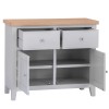 Piccadilly Grey Painted Furniture 2 Door Medium Sideboard