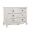 Willis & Gambier Etienne Soft Grey Painted 3 Drawer Low Bedroom Chest