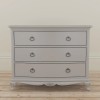 Willis & Gambier Etienne Soft Grey Painted 3 Drawer Low Bedroom Chest