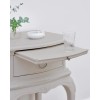 Willis & Gambier Etienne Soft Grey Painted Bedside Table with Drawer