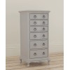 Willis & Gambier Etienne Soft Grey Painted 6 Drawer Bedroom Tallboy