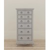 Willis & Gambier Etienne Soft Grey Painted 6 Drawer Bedroom Tallboy