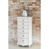 Willis & Gambier Etienne Soft Grey Painted 6 Drawer Bedroom Tallboy