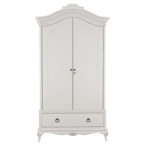 Willis & Gambier Etienne Soft Grey Painted 2 Door Double Wardrobe Willis & Gambier Etienne Soft Grey Painted 2 Door Double Wardrobe