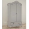 Willis & Gambier Etienne Soft Grey Painted 2 Door Double Wardrobe