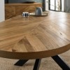 Bentley Designs Ellipse Rustic Oak 8 Seater Dining Table