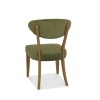 Bentley Designs Ellipse Rustic Oak Upholstered Chair in Cedar Velvet Fabric (Pair)