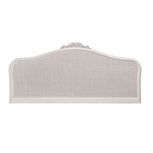 Willis & Gambier Etienne Soft Grey Painted 5ft King Size Rattan Headboard Willis & Gambier Etienne Soft Grey Painted 5ft King Size Rattan Headboard