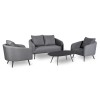 Maze Lounge Outdoor Fabric Ambition Charcoal 2 Seat Sofa Set