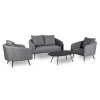 Maze Lounge Outdoor Fabric Ambition Flanelle 2 Seat Sofa Set