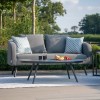 Maze Lounge Outdoor Fabric Ambition Flanelle 2 Seat Sofa Set