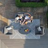 Maze Lounge Outdoor Fabric Ambition Flanelle 2 Seat Sofa Set