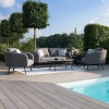 Maze Lounge Outdoor Fabric Ambition Flanelle 2 Seat Sofa Set