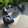 Maze Lounge Outdoor Fabric Ambition Charcoal 2 Seat Sofa Set