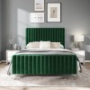 Wimbledon Green Velvet Fabric Classic 4ft6 Double Bed