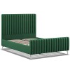 Wimbledon Green Velvet Fabric Classic 4ft6 Double Bed