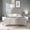 Kensington Silver Velvet Fabric Classic 4ft6 Double Bed
