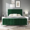 Wimbledon Green Velvet Fabric Classic 5ft King Size Bed