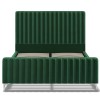 Wimbledon Green Velvet Fabric Classic 5ft King Size Bed