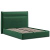Wimbledon Green Velvet Fabric Ottoman 4ft6 Double Bed