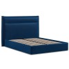 Chelsea Blue Velvet Fabric Ottoman 4ft6 Double Bed